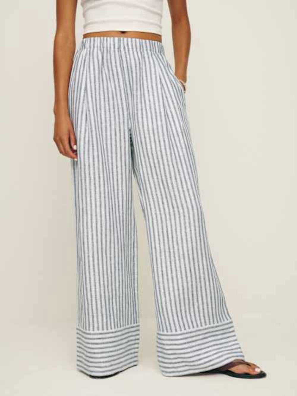 Reformation Fernando Linen Wide Leg Pant